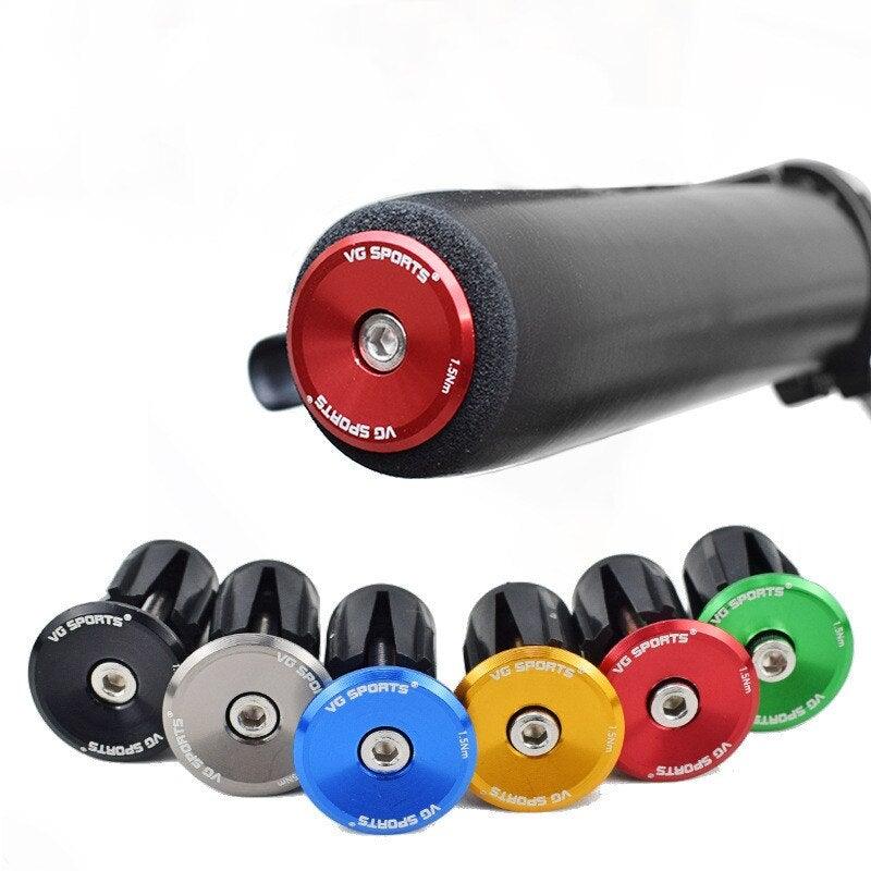 Mini Lightweight Lock Mountain Bicycle Grip Handlebar End Cap Handle Bar Grips End Plugs Mountain Bike Road Bicycle One Pair Bike Handlebar End Plugs Aluminum Alloy Expansion Handlebar Grips Cap