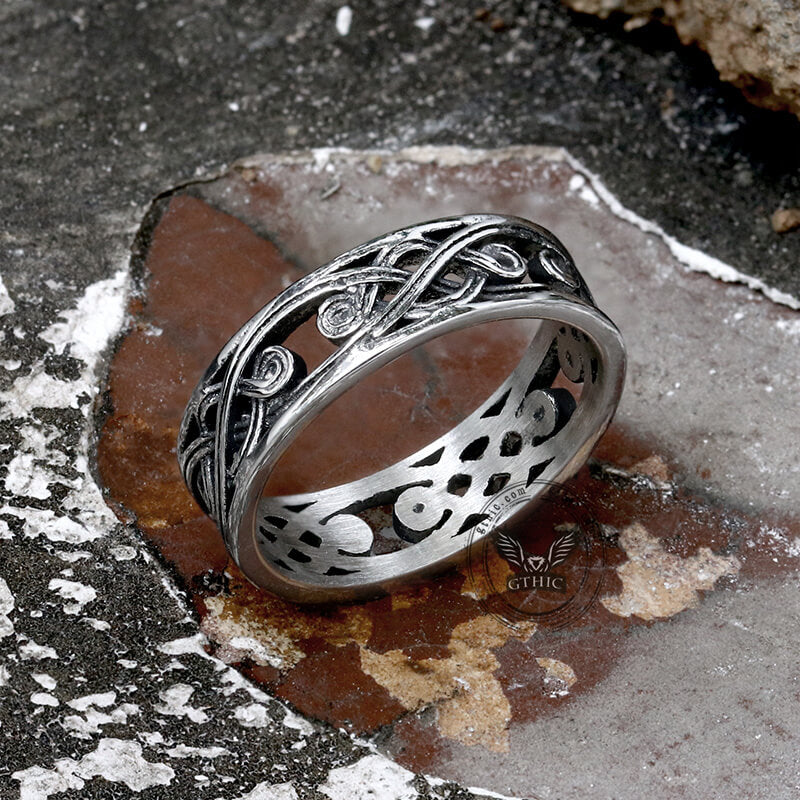 Minimalism Hollow Stainless Steel Band Ring