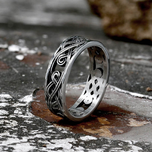 Minimalism Hollow Stainless Steel Band Ring