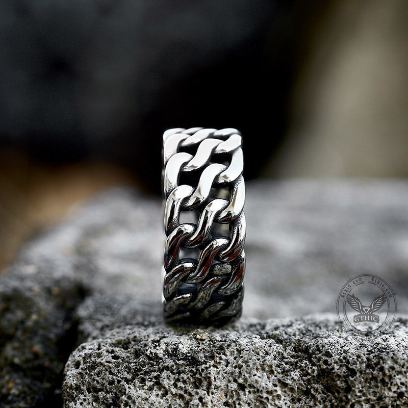Minimalist Chain Style Stainless Steel Ring