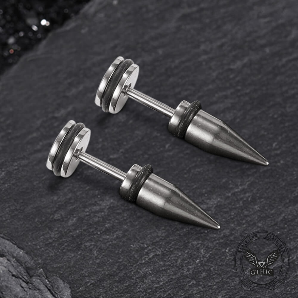 Minimalist Conical Stainless Steel Ear Studs