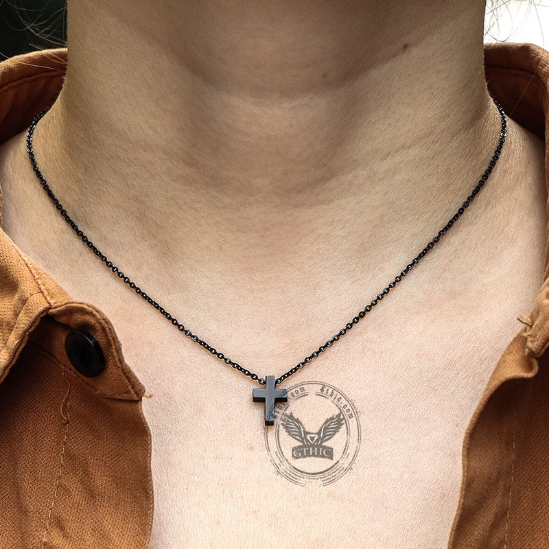 Minimalist Cross Stainless Steel Necklace