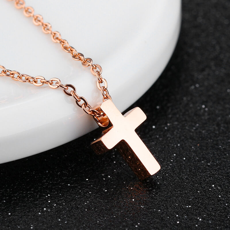 Minimalist Cross Stainless Steel Necklace
