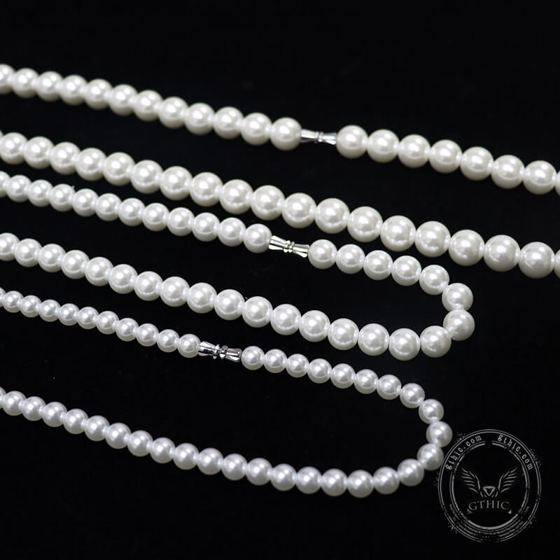 Minimalist Hip Hop Pearl Necklace