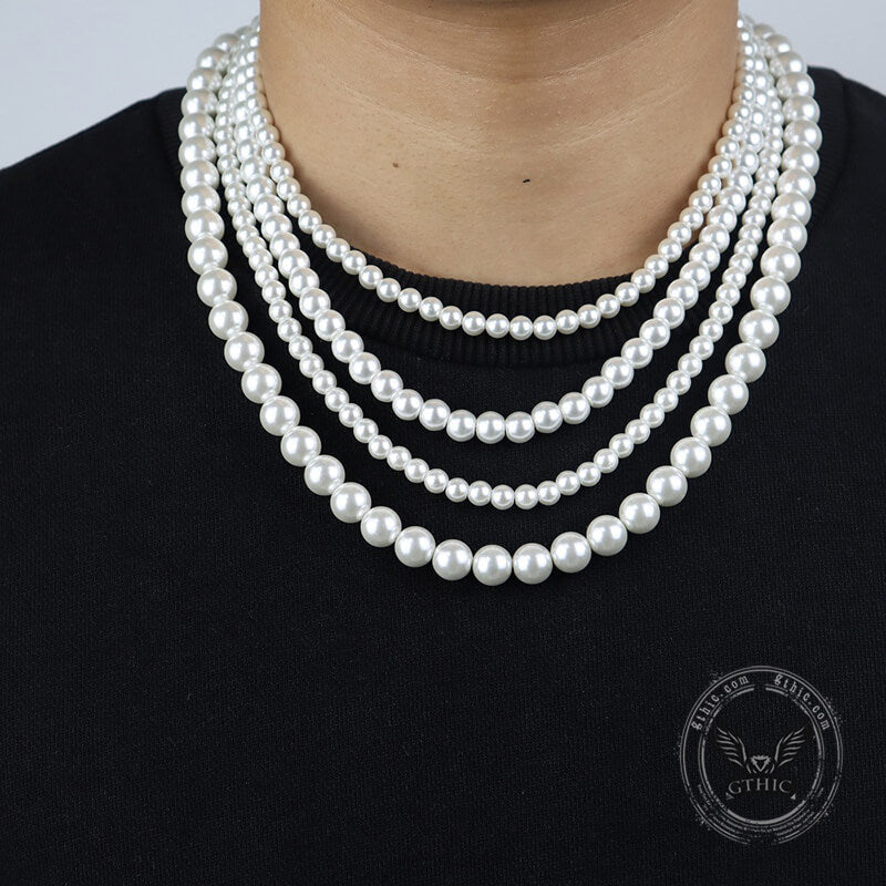 Minimalist Hip Hop Pearl Necklace