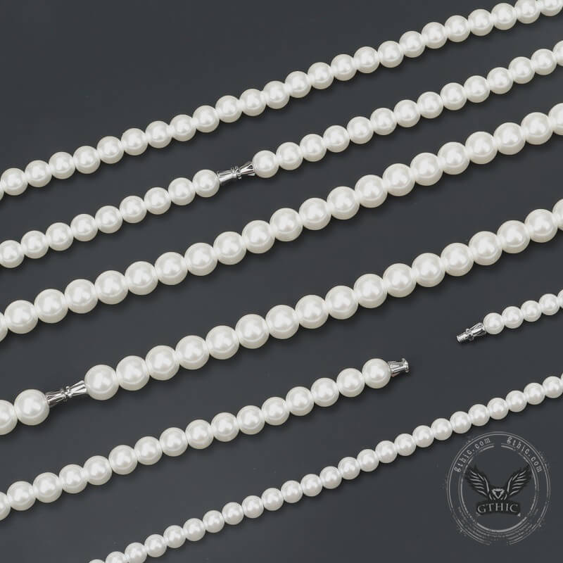Minimalist Hip Hop Pearl Necklace