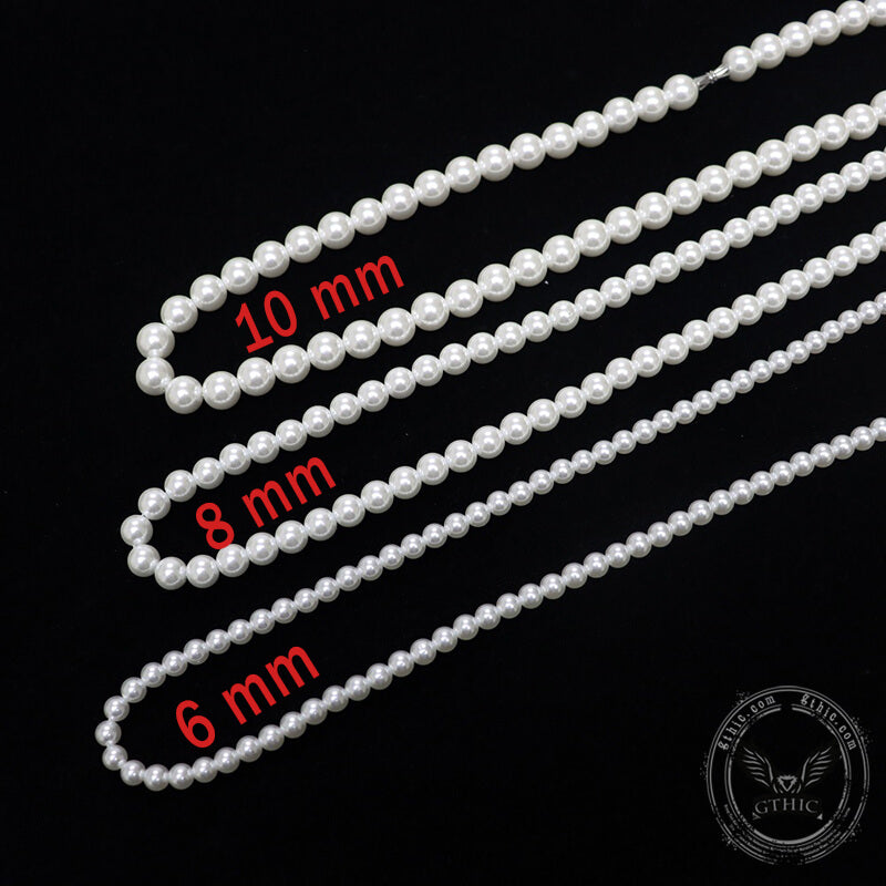 Minimalist Hip Hop Pearl Necklace