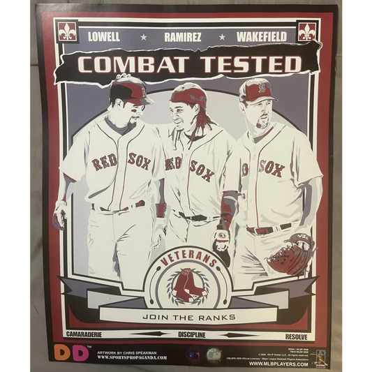 Rare Boston Red Sox 2008 MLB Dunkin Poster with Legendary Players