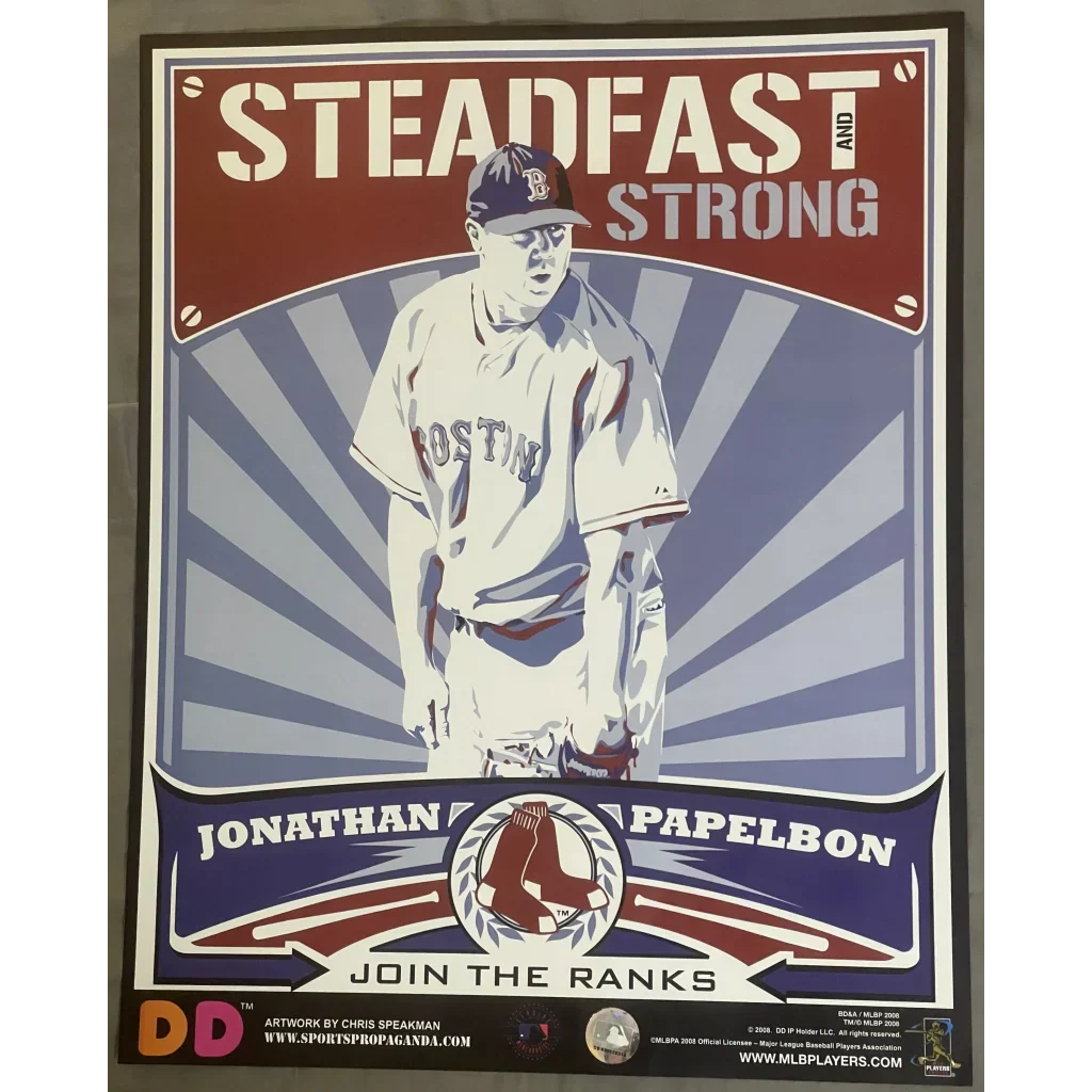 Rare 2008 Boston Red Sox Dunkin Donuts MLB Collector Poster