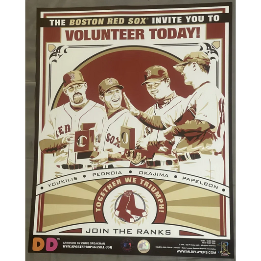 Rare 2008 Boston Red Sox MLB Stars Limited Edition Poster