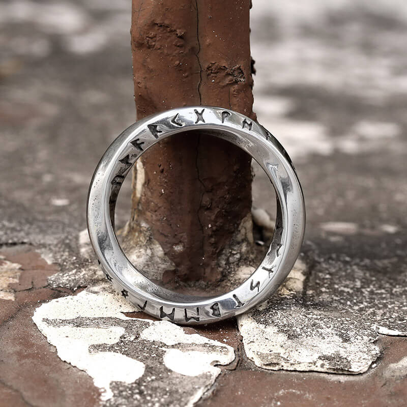 Mobius Strip Runes Stainless Steel Viking Pendant