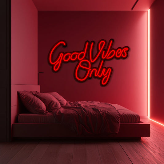 Good Vibes Only Metal Neon Wall Art- LN0140