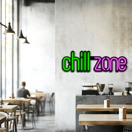 Chill Zone Metal Neon Wall Art- LN0135