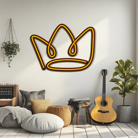 Crown Metal Neon Wall Art- LN0188