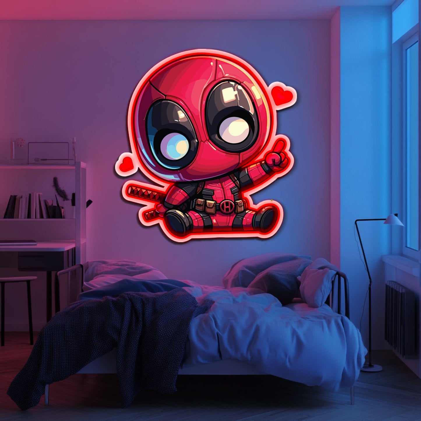 UV Printed Babypool Neon Wall Art- LV0101