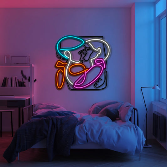 Abstract Metal Neon Wall Art- LN0102