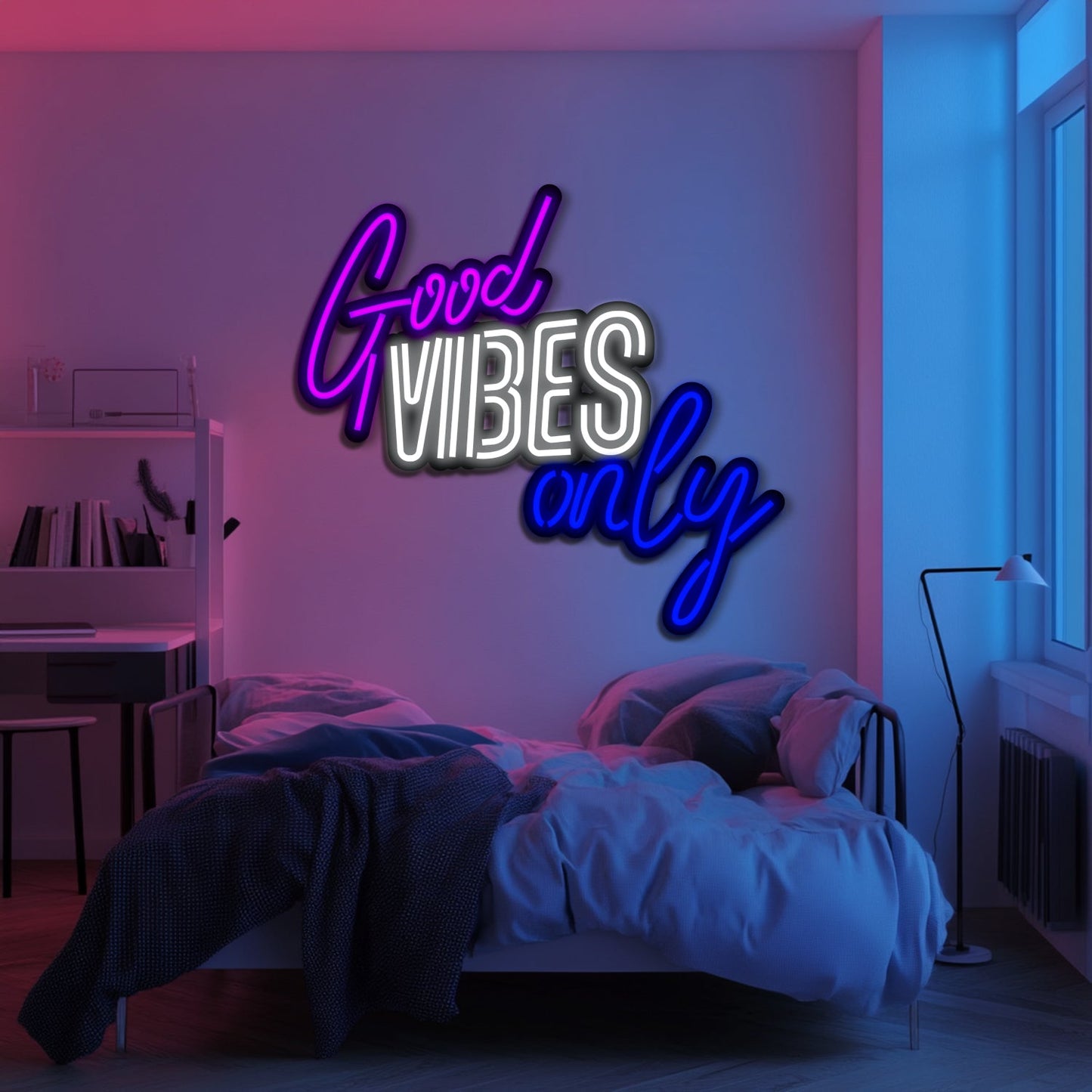 Good Vibes Only Metal Neon Wall Art- LN0231