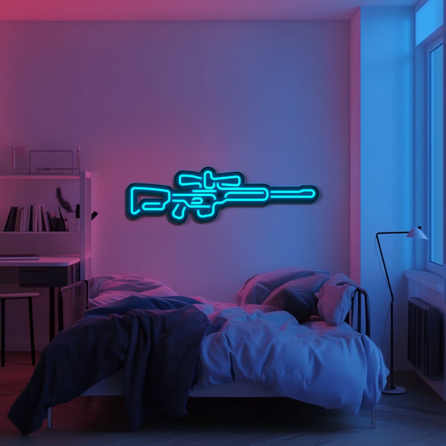 Sniper Metal Neon Wall Art- LN0130