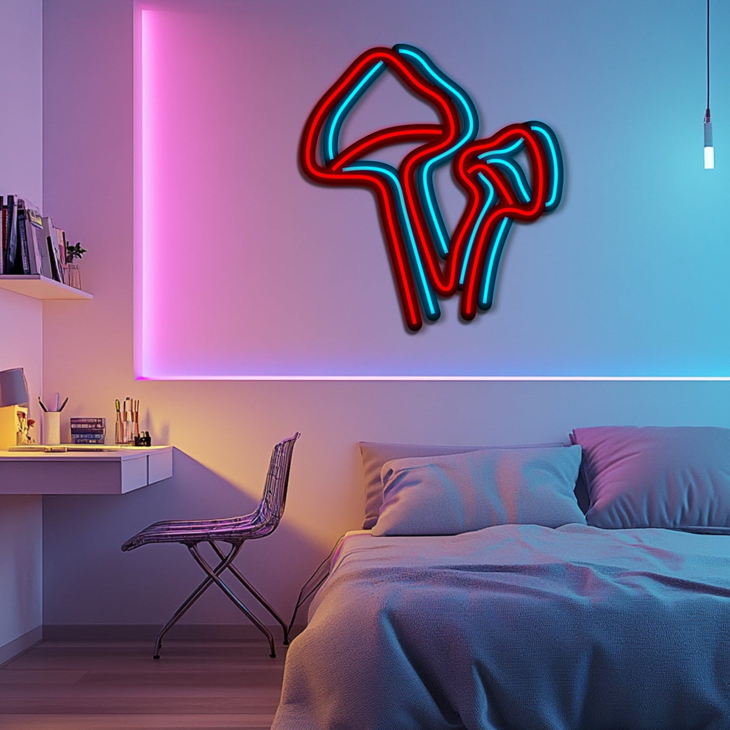 Mushroom Metal Neon Wall Art- LN0100