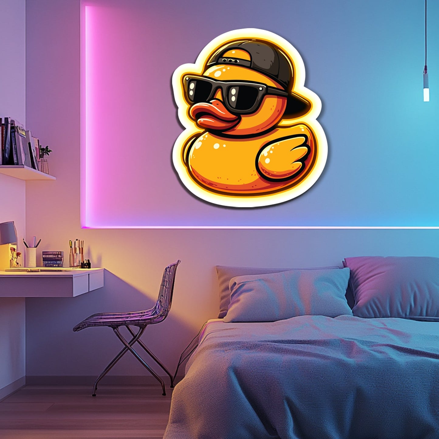 UV Printed Cool Duck Neon Wall Art- LV0100