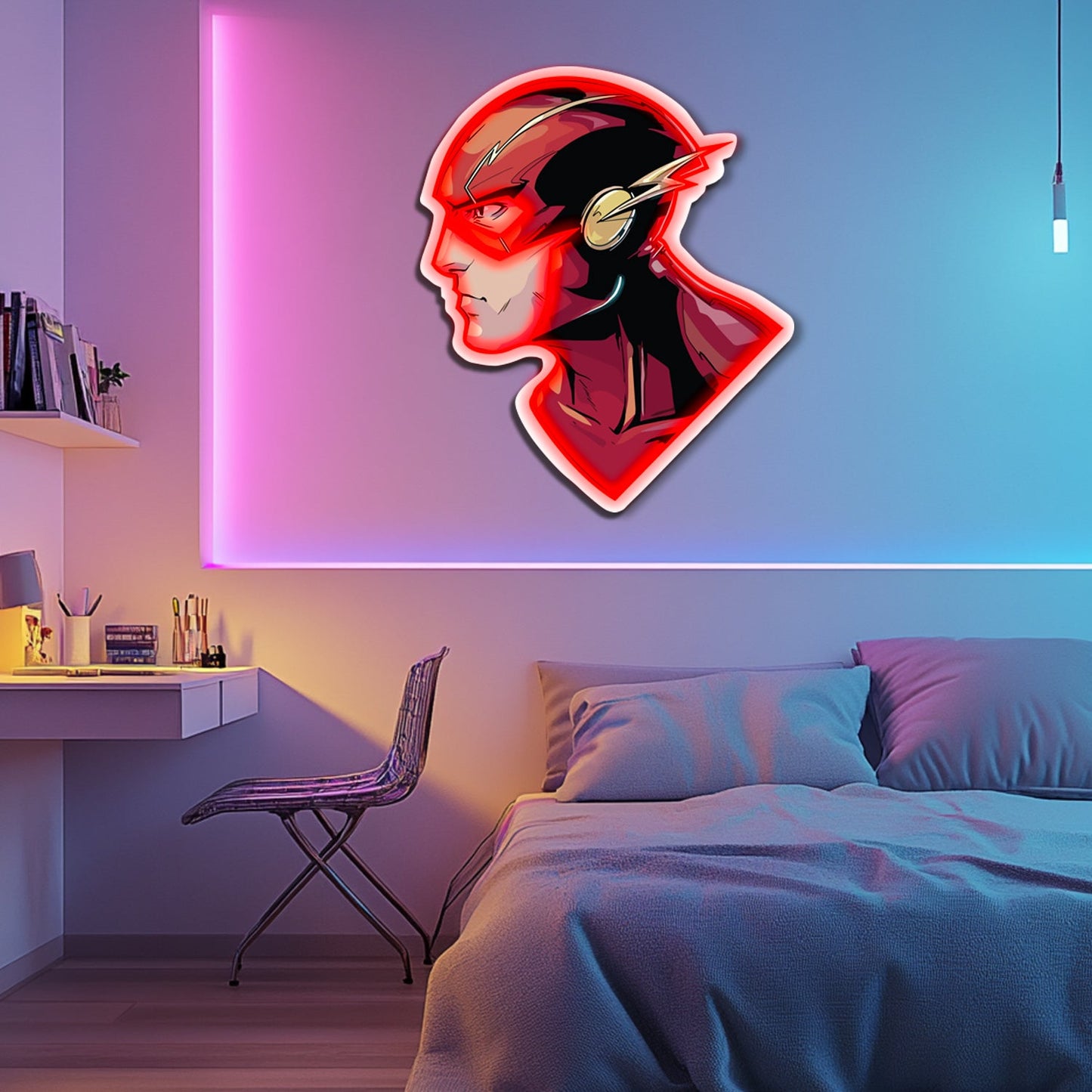 UV Printed Flash Neon Wall Art- LV0085