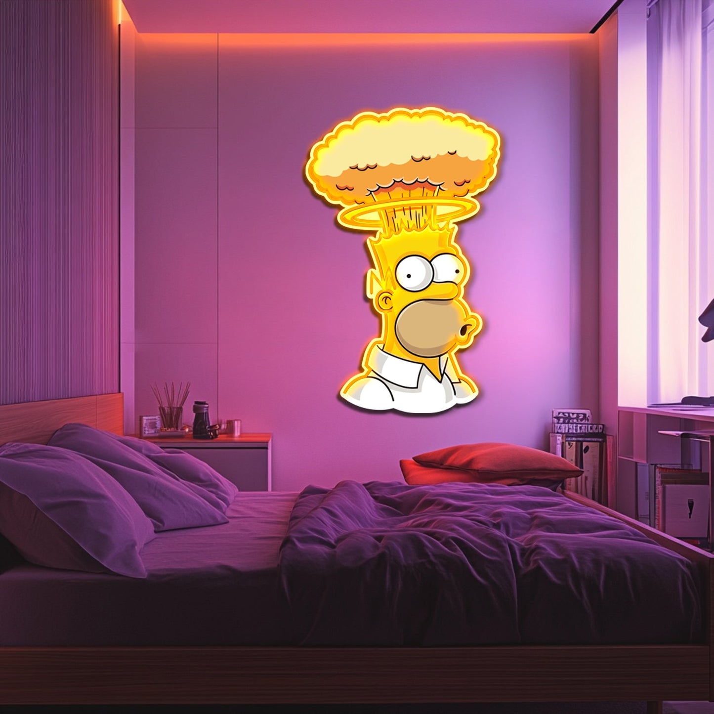 UV Printed Simpsons Neon Wall Art- LV0092