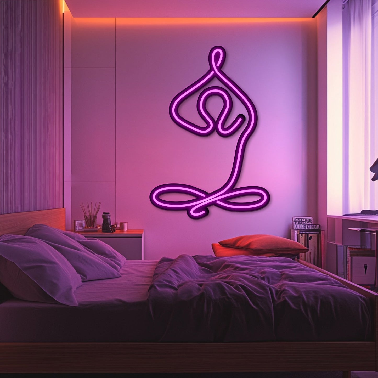 Yoga Metal Neon Wall Art- LN0178