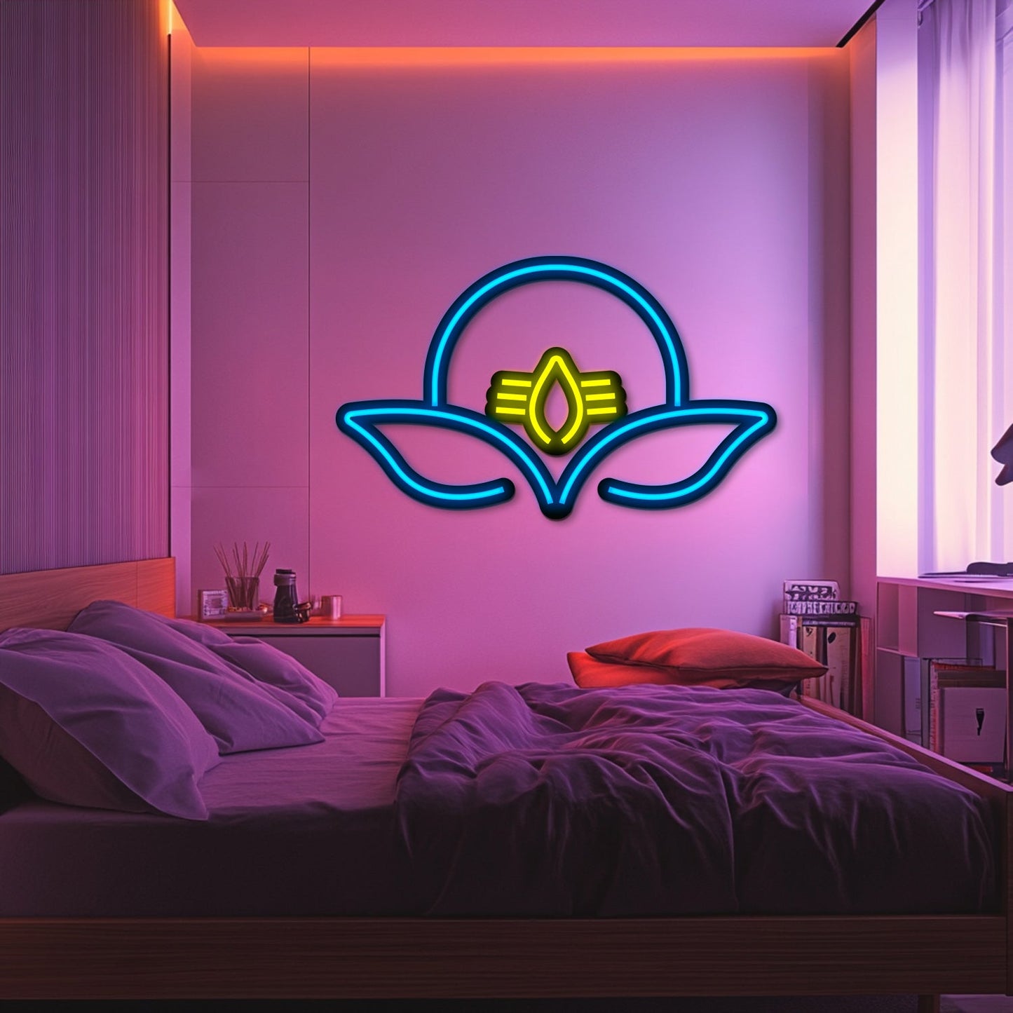 Lord Shiva Metal Neon Wall Art- LN0172