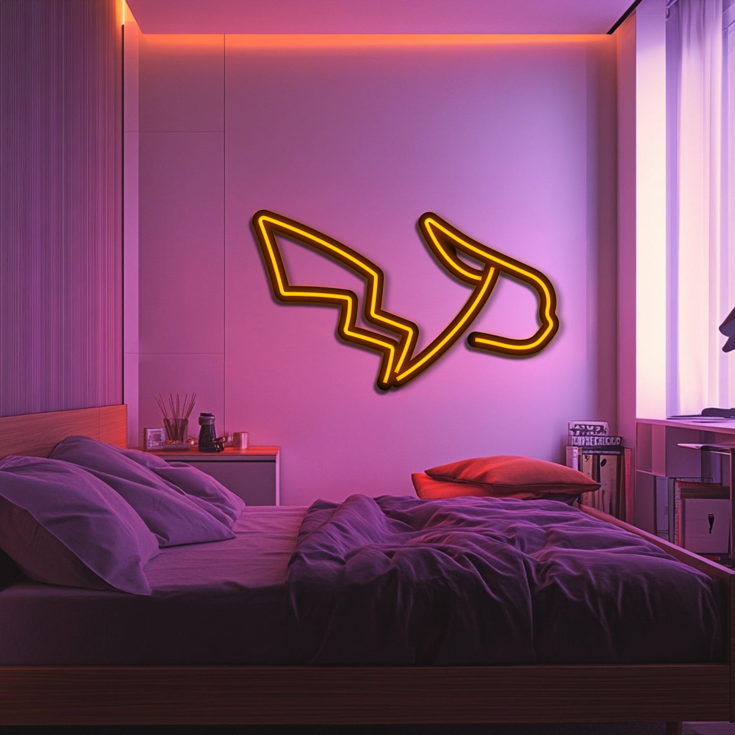 Pikachu Metal Neon Wall Art- LN0219