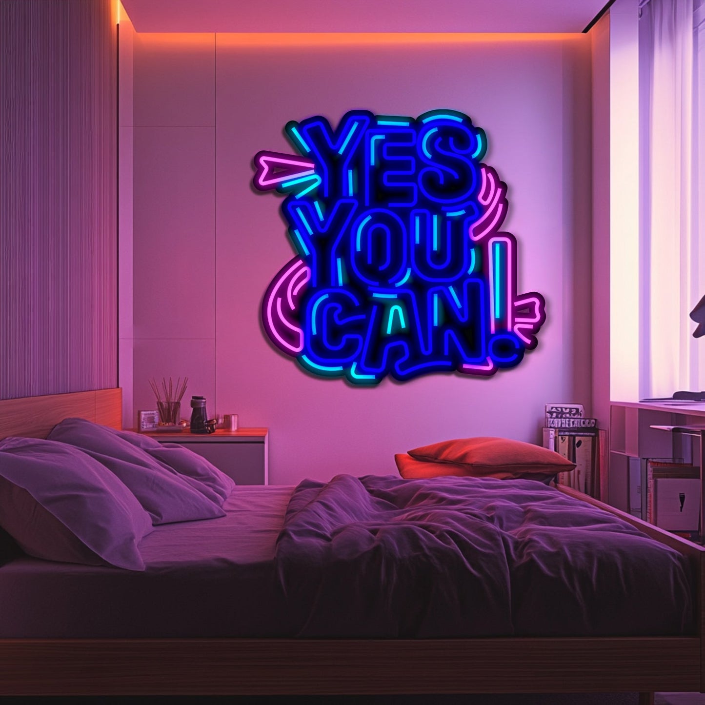 Yes You Can Metal Neon Wall Art- LN0149