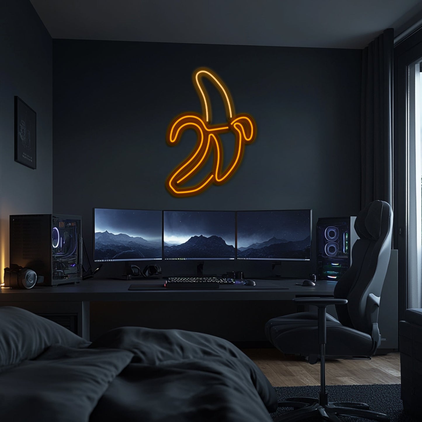Banana Metal Neon Wall Art- LN0187