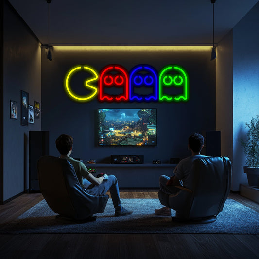 Pac-Man Metal Neon Wall Art- LN0119