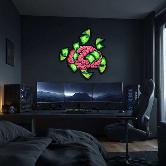 UV Printed Dollar Dreams Neon Wall Art- LV0099