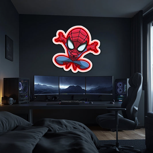 UV Printed Spider-Man Neon Wall Art- LV0093