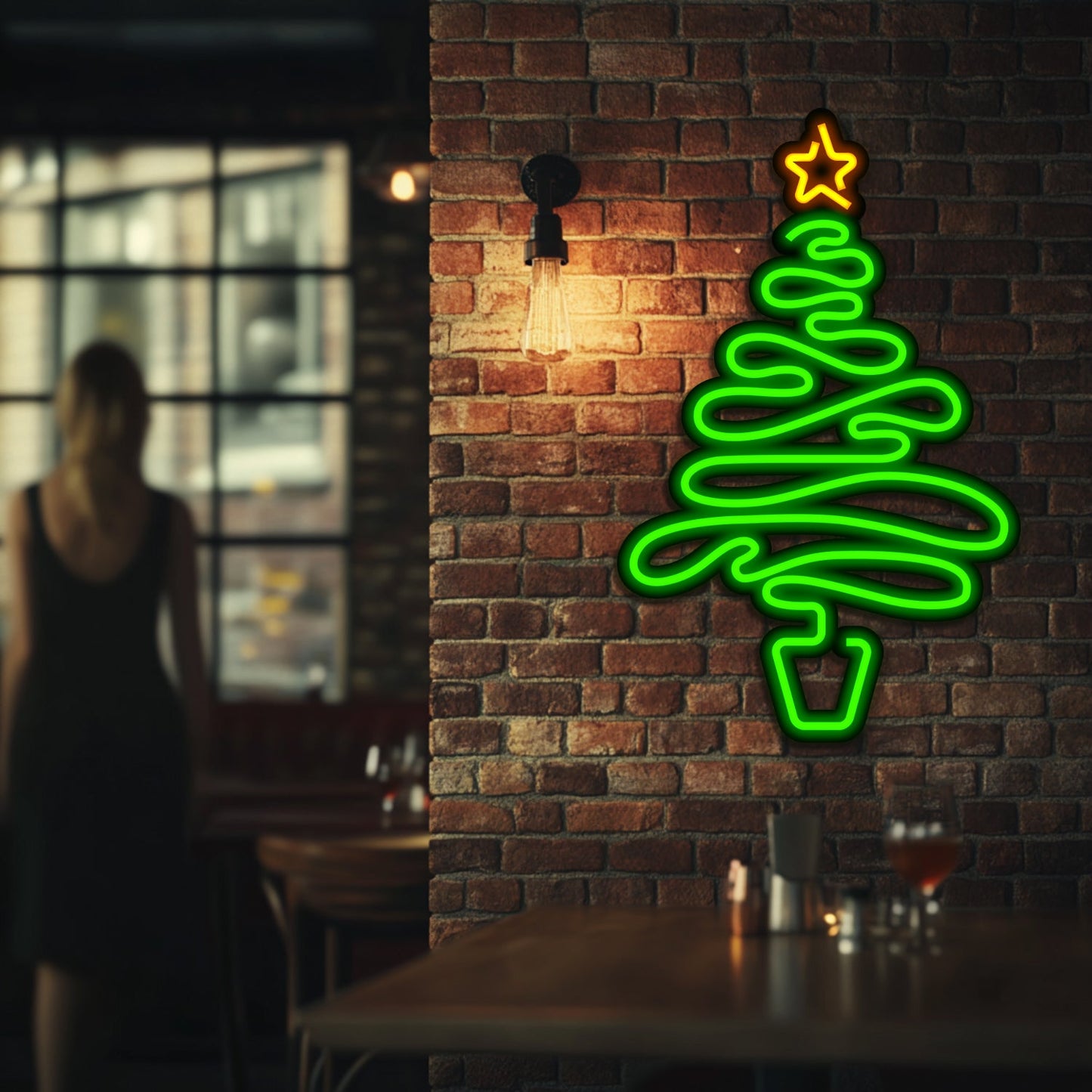 Merry Christmas Metal Neon Wall Art- LN0226