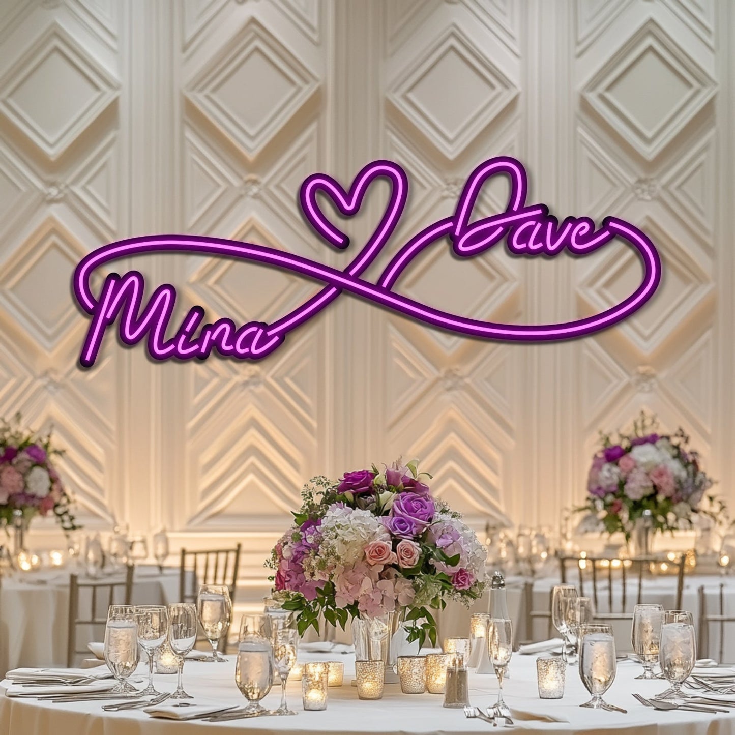 Custom Wedding Metal Neon Wall Art- LN0248
