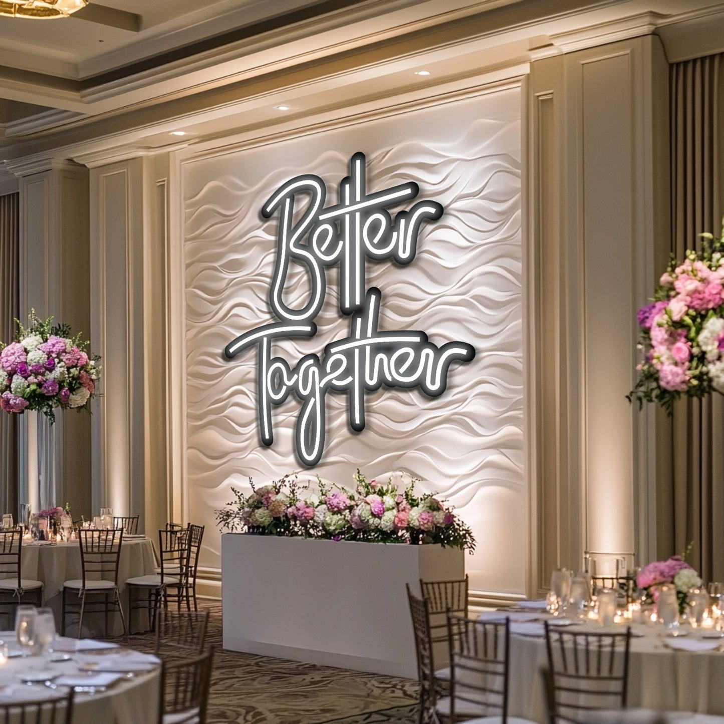 Better Together Wedding Metal Neon Wall Art- LN0150