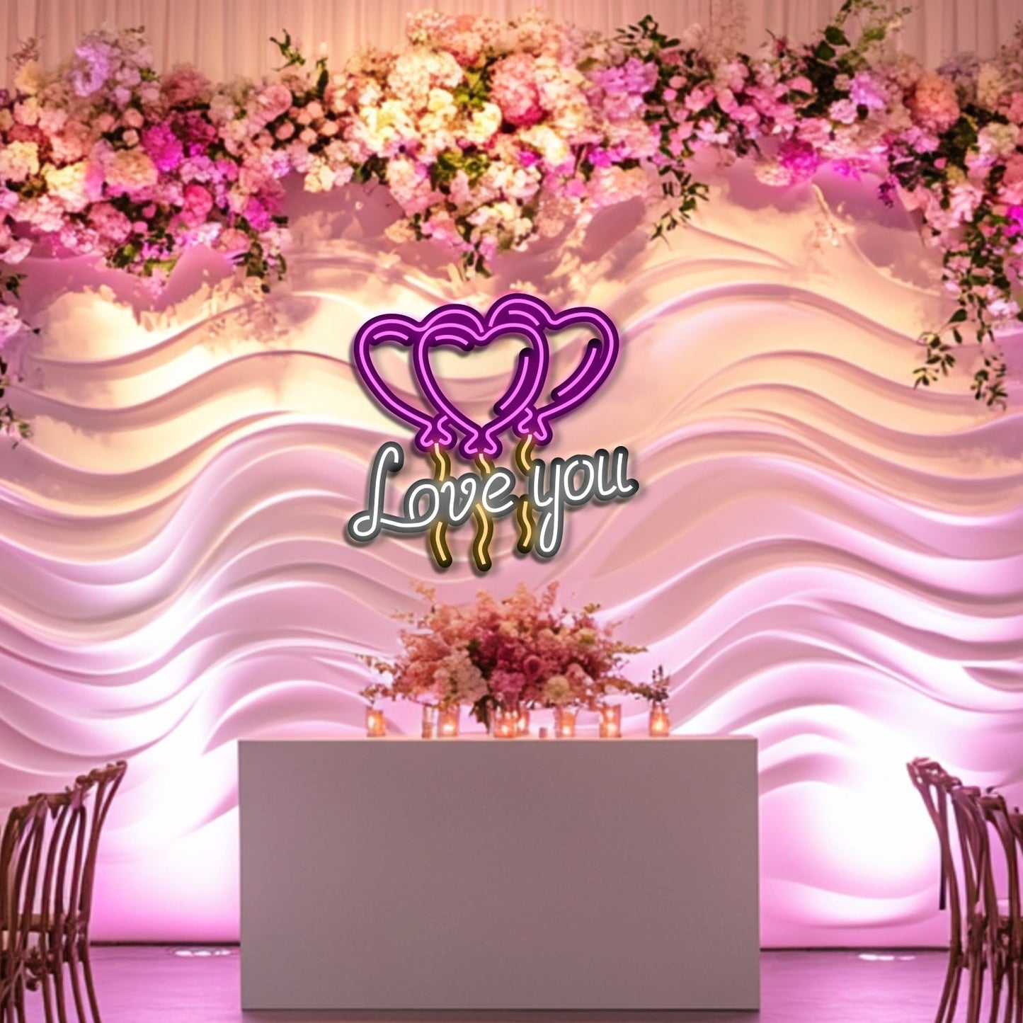 Love Balloons  Wedding Metal Neon Wall Art- LN0156