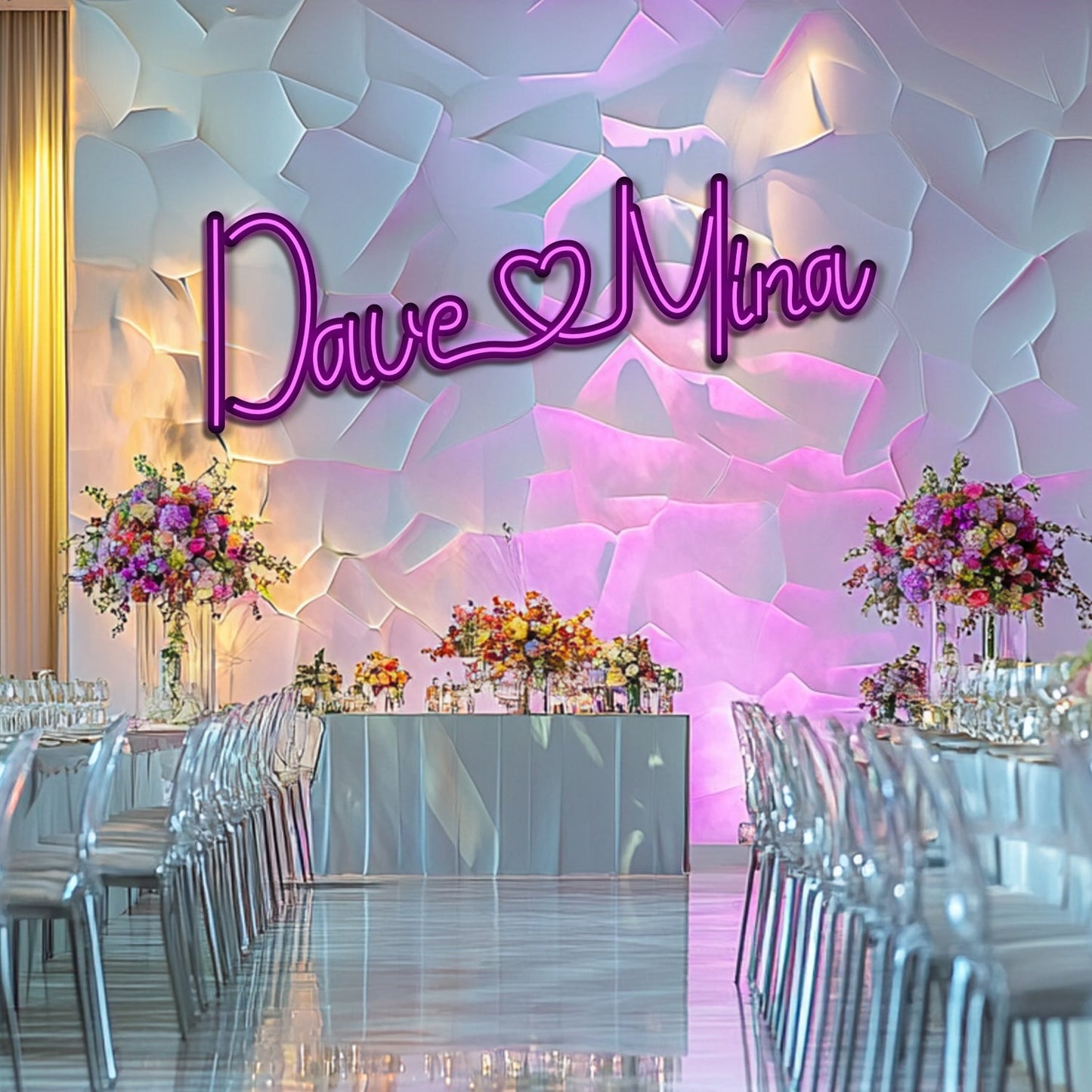 Custom Wedding Metal Neon Wall Art- LN0246