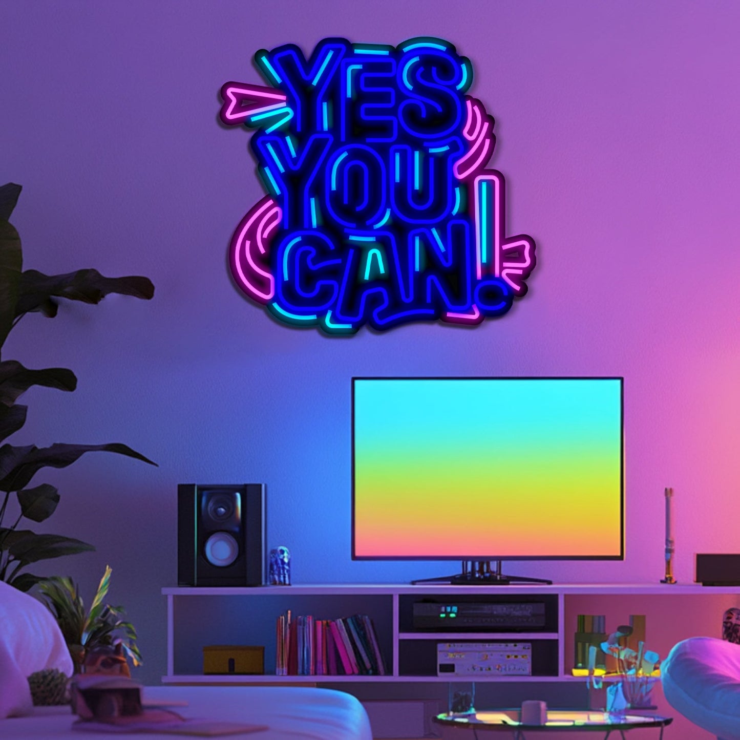 Yes You Can Metal Neon Wall Art- LN0149