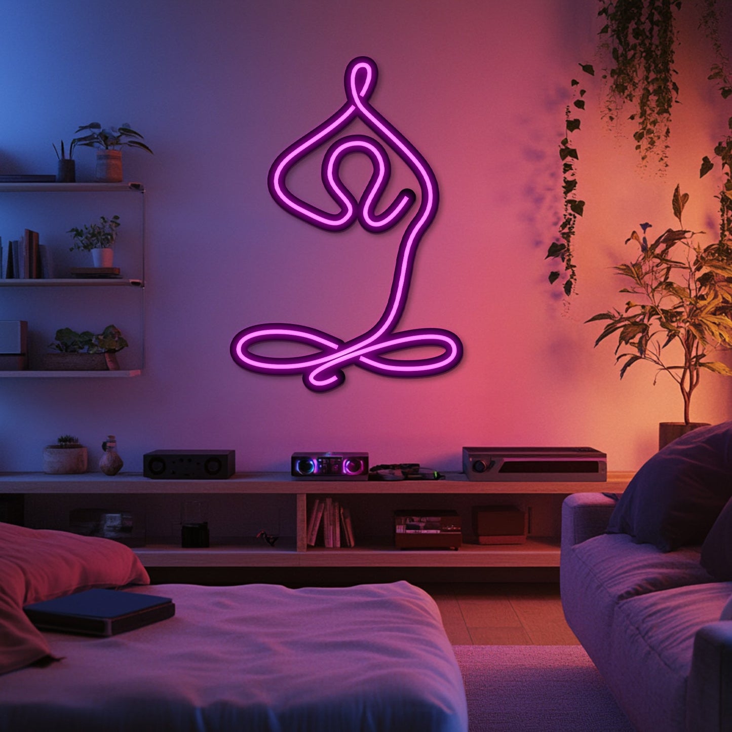 Yoga Metal Neon Wall Art- LN0178