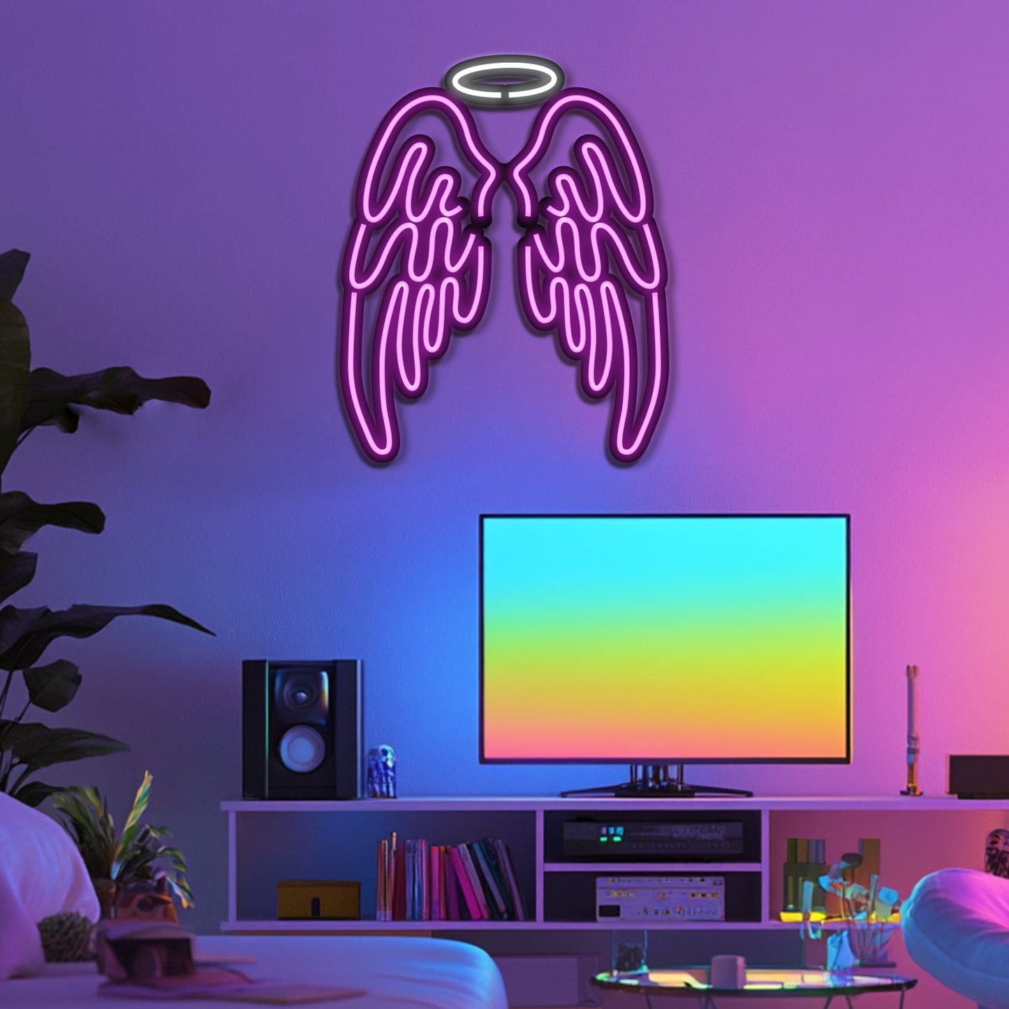 Wings Metal Neon Wall Art- LN0202