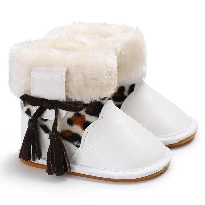 Modern Baby Leopard Print Rubber Sole Non-slip Baby Shoes Fashion Shoes Boots for Girls And Kids