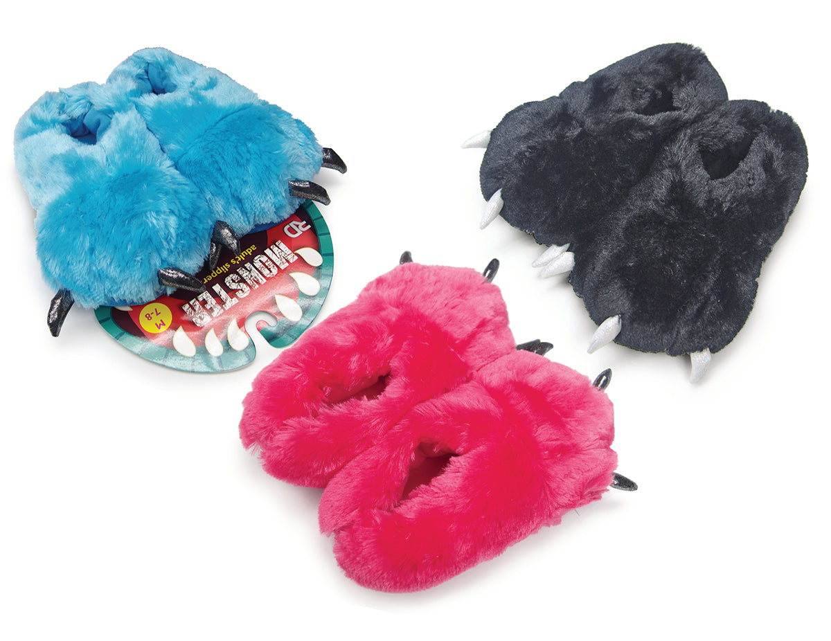 Adult Plush Monster Slippers