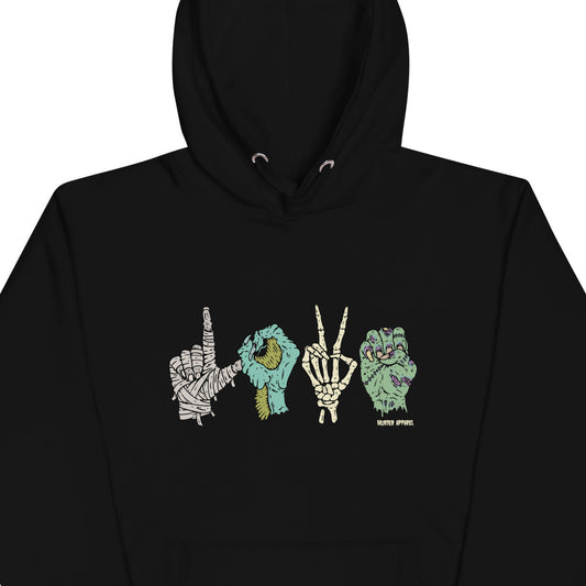 Monster Love Sign Language Hoodie