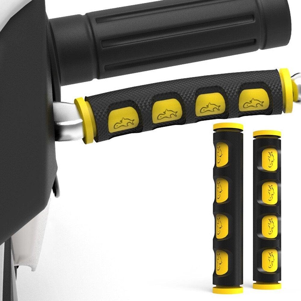 Motorcycle Handgrip Guard Motorbike Brake Clutch Lever Cover Horn Handlebar Electric Handlebar Brake Handle Rubber Non-Slip Bicycle Handle With End Holding Shock Resistance Absorbent Comfortable Bike Accessories