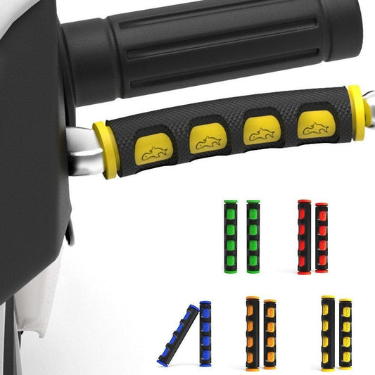 Motorcycle Handgrip Guard Motorbike Brake Clutch Lever Cover Horn Handlebar Electric Handlebar Brake Handle Rubber Non-Slip Bicycle Handle With End Holding Shock Resistance Absorbent Comfortable Bike Accessories