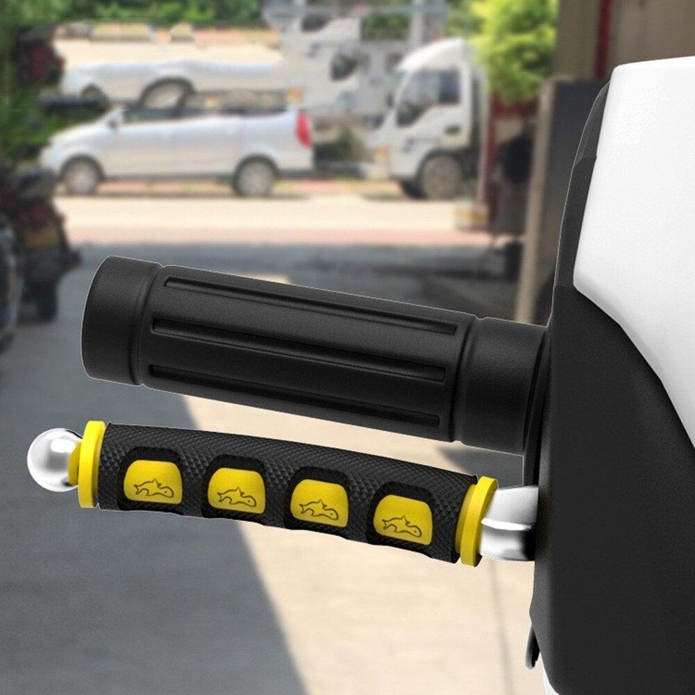 Motorcycle Handgrip Guard Motorbike Brake Clutch Lever Cover Horn Handlebar Electric Handlebar Brake Handle Rubber Non-Slip Bicycle Handle With End Holding Shock Resistance Absorbent Comfortable Bike Accessories
