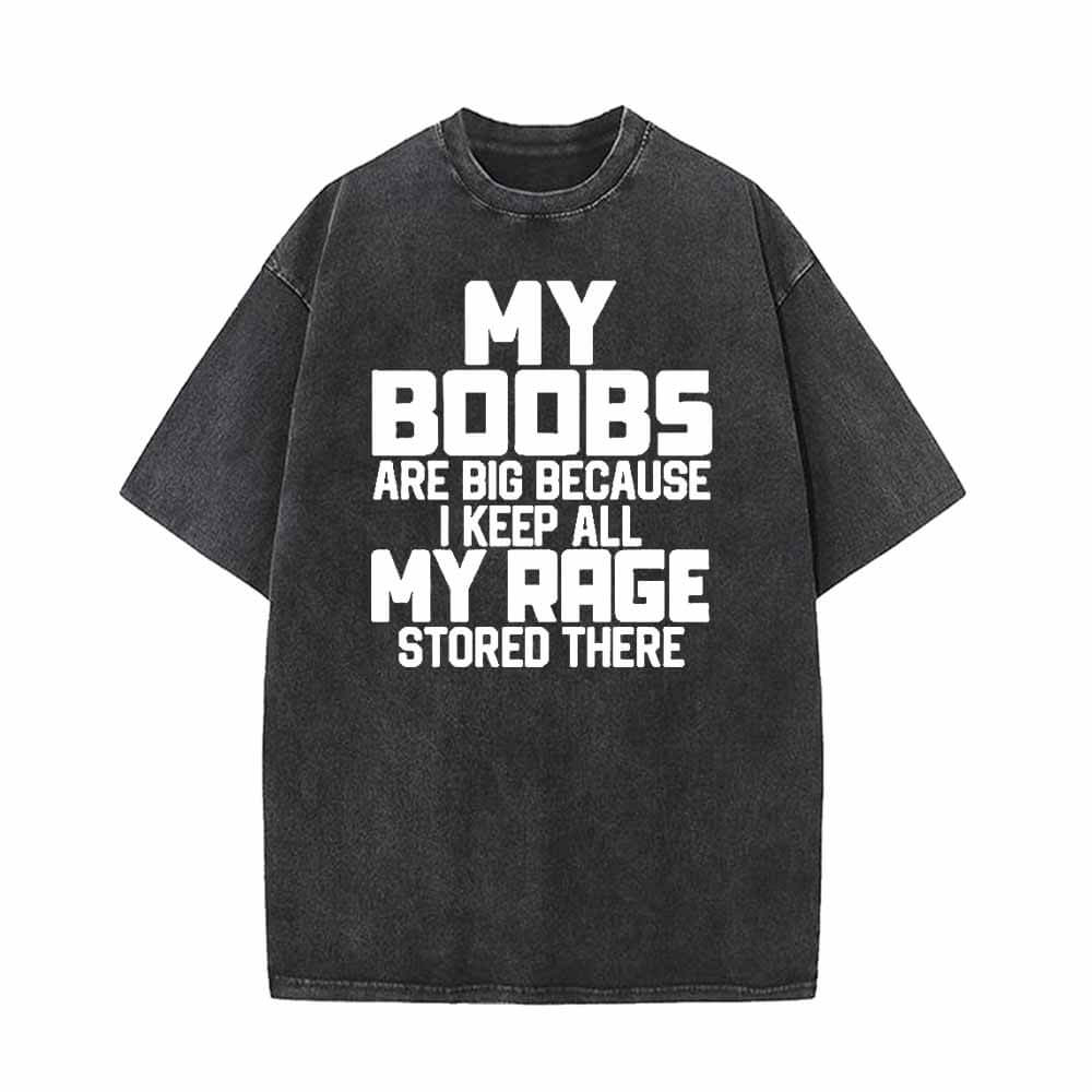 My Boobs Are Big Vintage Washed T-shirt