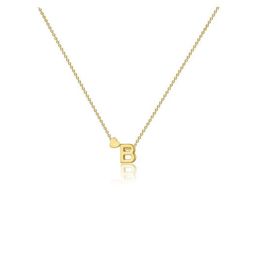 CAROVO Initial Necklaces for Women Dainty 14K Gold Plated Letter B Initial Pendant Necklace Simple Gold Initial Necklaces Jewelry Gifts for Women Valentines Gifts